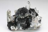 Quartz Crystals On Sparkling Bladed Hematite - Lechang Mine #226004-3